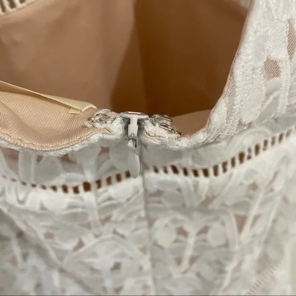 REVOLVE J.O.A. Approaching Avalon Ivory Lace Halter Dress Size Small - Picture 4 of 5